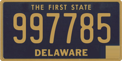 DE license plate 997785
