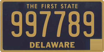 DE license plate 997789