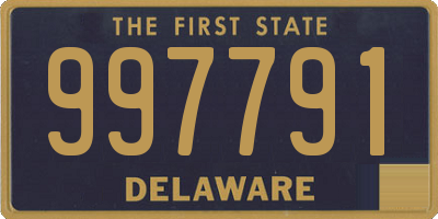 DE license plate 997791