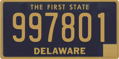 DE license plate 997801