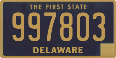DE license plate 997803