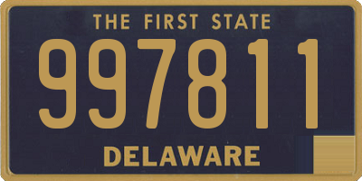DE license plate 997811