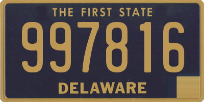 DE license plate 997816