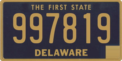 DE license plate 997819