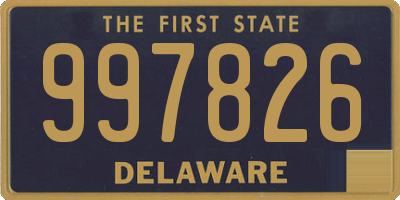 DE license plate 997826