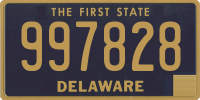DE license plate 997828
