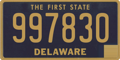 DE license plate 997830