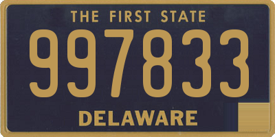 DE license plate 997833