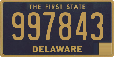 DE license plate 997843