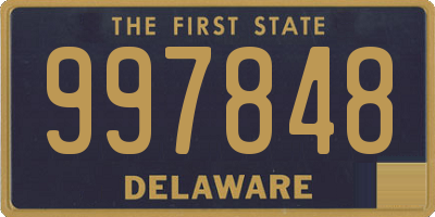 DE license plate 997848