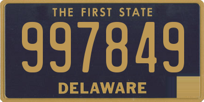DE license plate 997849