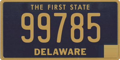 DE license plate 99785