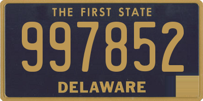 DE license plate 997852