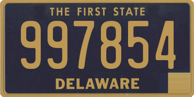 DE license plate 997854