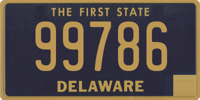 DE license plate 99786