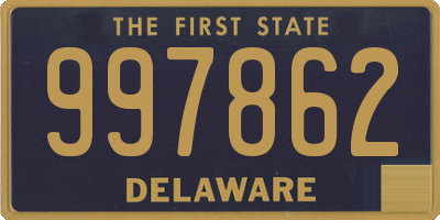 DE license plate 997862