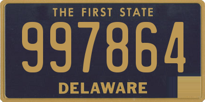 DE license plate 997864