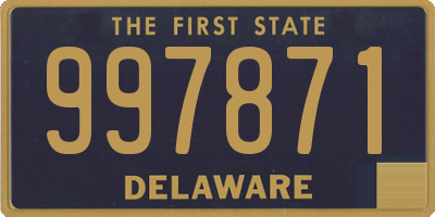 DE license plate 997871