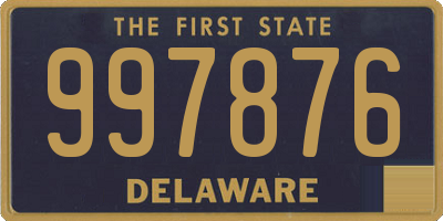 DE license plate 997876