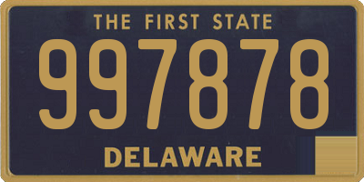 DE license plate 997878
