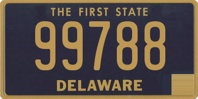 DE license plate 99788