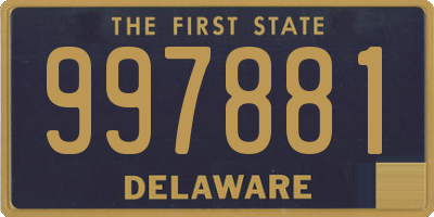 DE license plate 997881