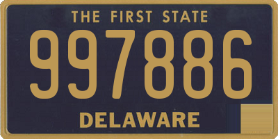 DE license plate 997886