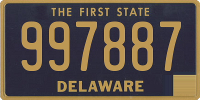 DE license plate 997887