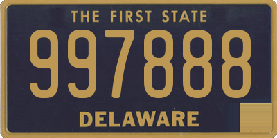 DE license plate 997888