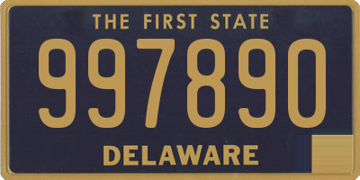 DE license plate 997890