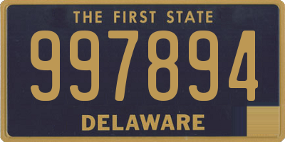 DE license plate 997894