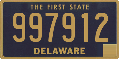 DE license plate 997912