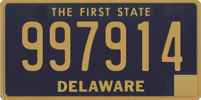 DE license plate 997914