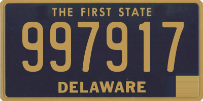 DE license plate 997917