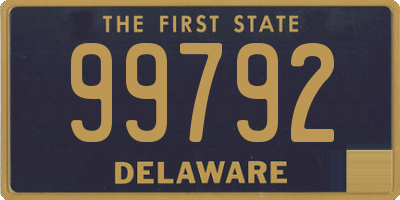 DE license plate 99792