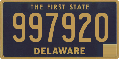 DE license plate 997920