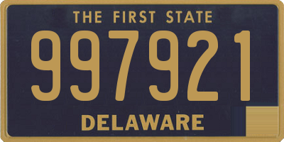 DE license plate 997921