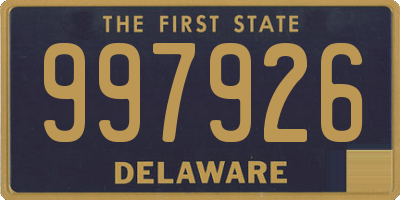 DE license plate 997926