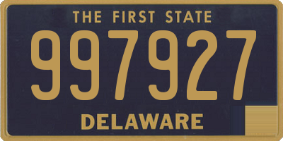 DE license plate 997927