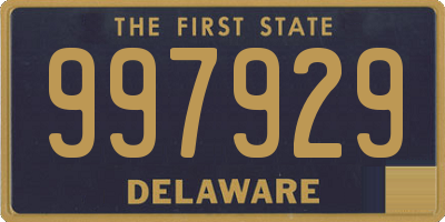 DE license plate 997929