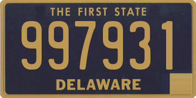 DE license plate 997931