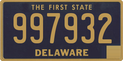 DE license plate 997932