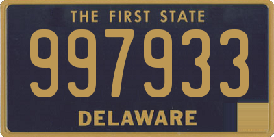 DE license plate 997933