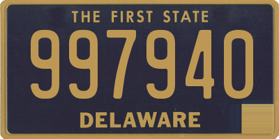 DE license plate 997940