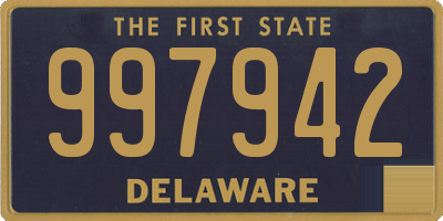 DE license plate 997942