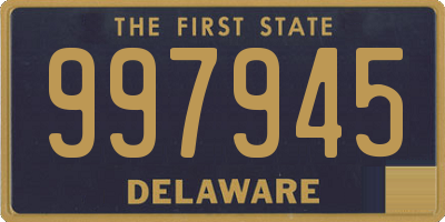 DE license plate 997945