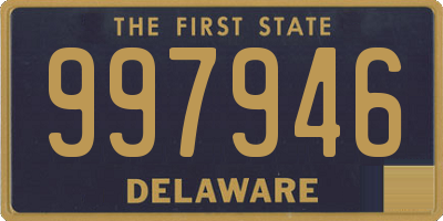 DE license plate 997946