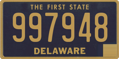 DE license plate 997948