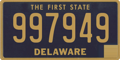 DE license plate 997949