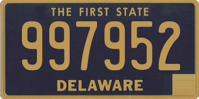 DE license plate 997952